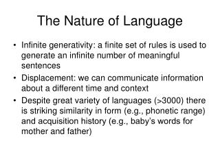 language nature