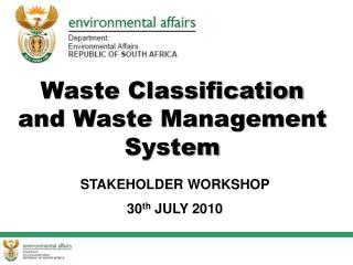 Waste Classification and Waste Management System