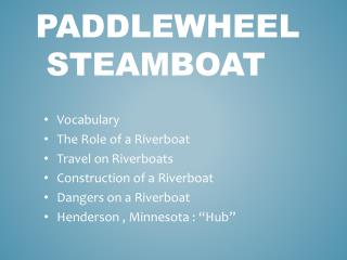 paddlewheel steamboat