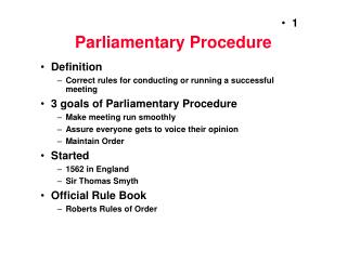parliamentary procedure powerpoint presentation ppt skip slideserve