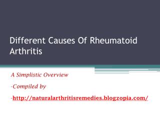 Different Causes Of Rheumatoid Arthritis