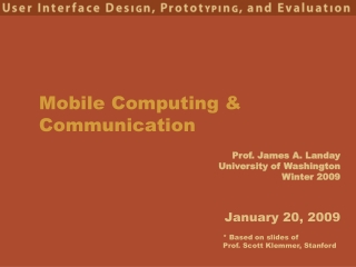 Mobile Computing & Communication