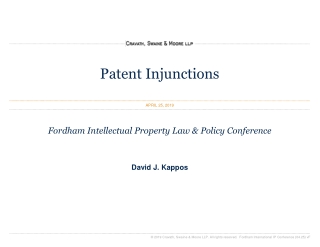 Patent Injunctions