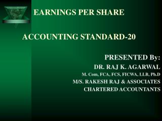EARNINGS PER SHARE ACCOUNTING STANDARD-20