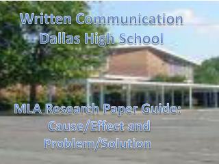 Written Communication Dallas High School