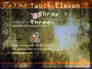 Two : Eleven – Three : Three