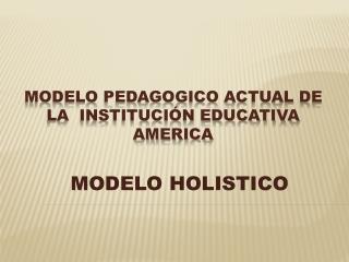 PPT - MODELO PEDAGOGICO ACTUAL DE LA INSTITUCIÓN EDUCATIVA AMERICA  PowerPoint Presentation - ID:2424796