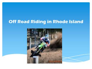 Off Road Riding in Rhode Island
