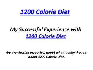 1200 Calorie Diet