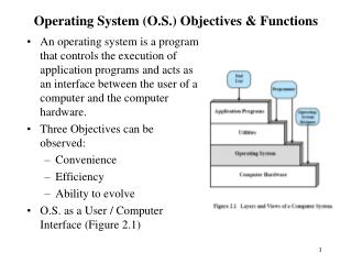 Operating System (O.S.) Objectives & Functions
