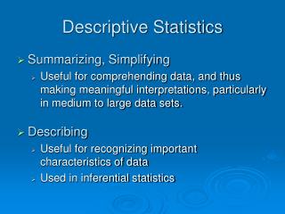 PPT - Descriptive Statistics PowerPoint Presentation, free download ...