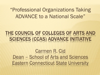“Professional Organizations Taking ADVANCE to a National Scale”