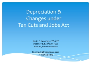 Depreciation & Changes under Tax Cuts and Jobs Act