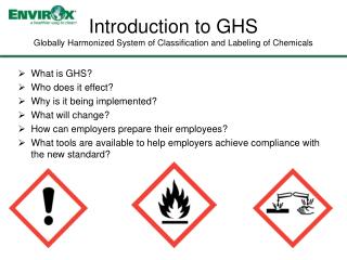 PPT - Introduction To GHS Globally Harmonized System Of Classification ...