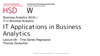 IT Applications in Business Analytics