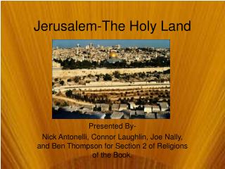 Jerusalem-The Holy Land