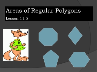 Areas of Regular Polygons Lesson 11.5