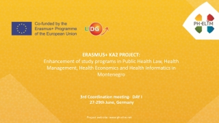 ERASMUS+ KA2 PROJECT: Enhancement of study programs in Public Health Law, Health