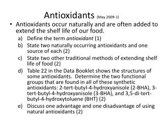 Antioxidants (May 2009-1)