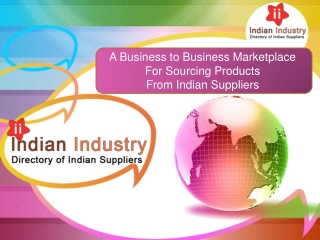 Directory of Indian Suppliers and Manufacturers