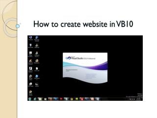 How to create website in VB10