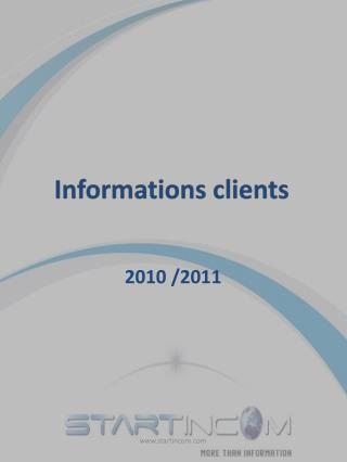 Informations clients