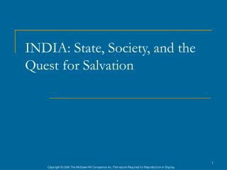 INDIA: State, Society, and the Quest for Salvation
