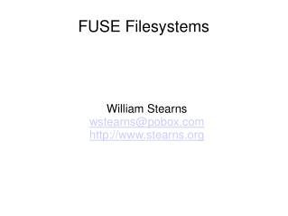 FUSE Filesystems