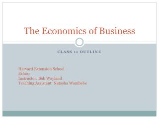 The Economics of Business