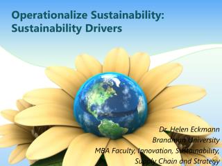 Operationalize Sustainability: Sustainability Drivers