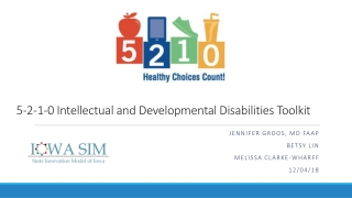 5-2-1-0 Intellectual and Developmental Disabilities Toolkit