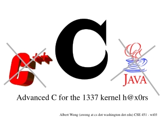 Advanced C for the 1337 kernel h@x0rs
