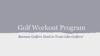 Golf Workout Program