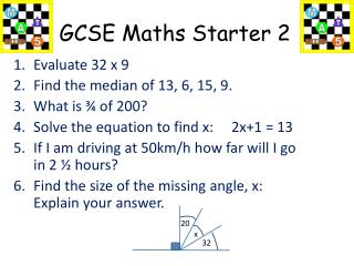 GCSE Maths Starter 2