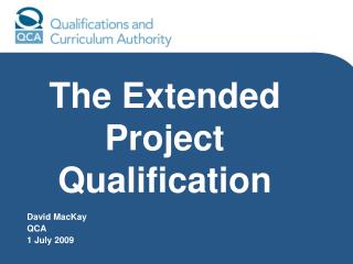 The Extended Project Qualification