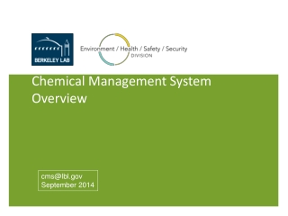 Chemical Management System Overview
