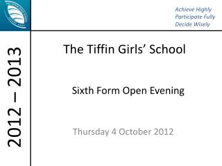 The Tiffin Girls’ School