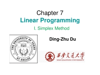 Chapter 7 Linear Programming