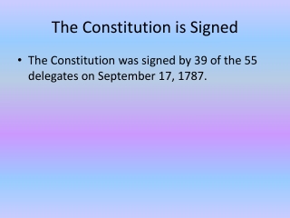 The Constitution is Signed