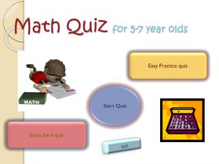 Math Quiz for 5-7 year olds