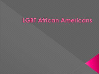 LGBT African Americans