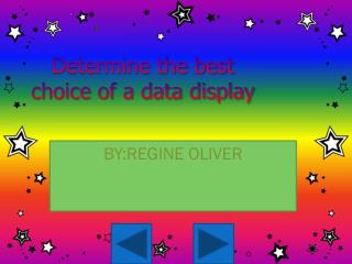 Determine the best choice of a data display