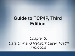 Guide to TCP/IP, Third Edition