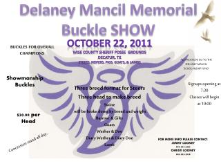 Delaney Mancil Memorial Buckle SHOW