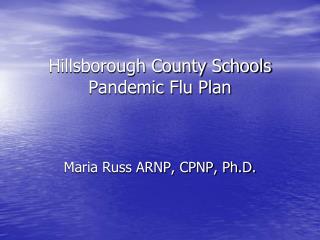 Hillsborough County Schools Pandemic Flu Plan