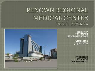 RENOWN REGIONAL MEDICAL CENTER RENO - NEVADA