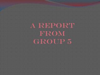 A report from group 5