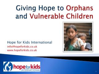 Giving Hope to Orphans and Vulnerable Children