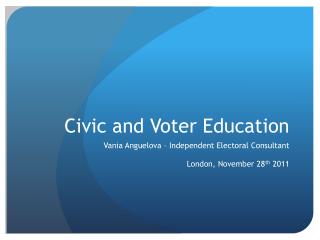 Civic and Voter Education