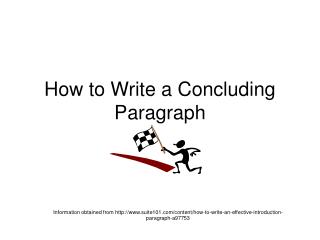 How to Write a Concluding Paragraph